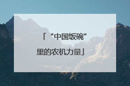 “中国饭碗”里的农机力量